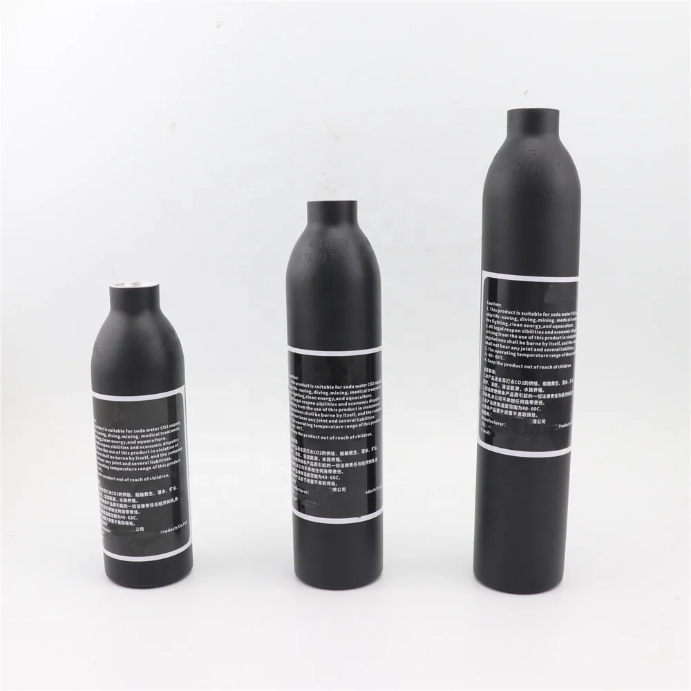 0.35L/0.45L/0.5L PCP Aluminum Co2 Cylinder Paintball HPA Tank M18x1.5 Thread 4500PSI