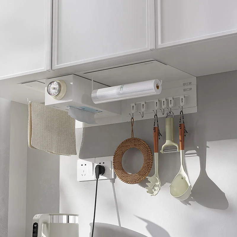 YUSHIJIA NEW DESIGN wall mounted Magnetic kitchen storage paper towel holder under cabinet organizer