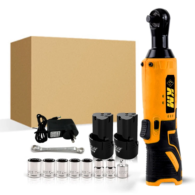 KM Heavy-Duty Cordless Electric Ratchet Wrench Adjustable Stainless Steel Impact Ratcheting Imperial Measurement System