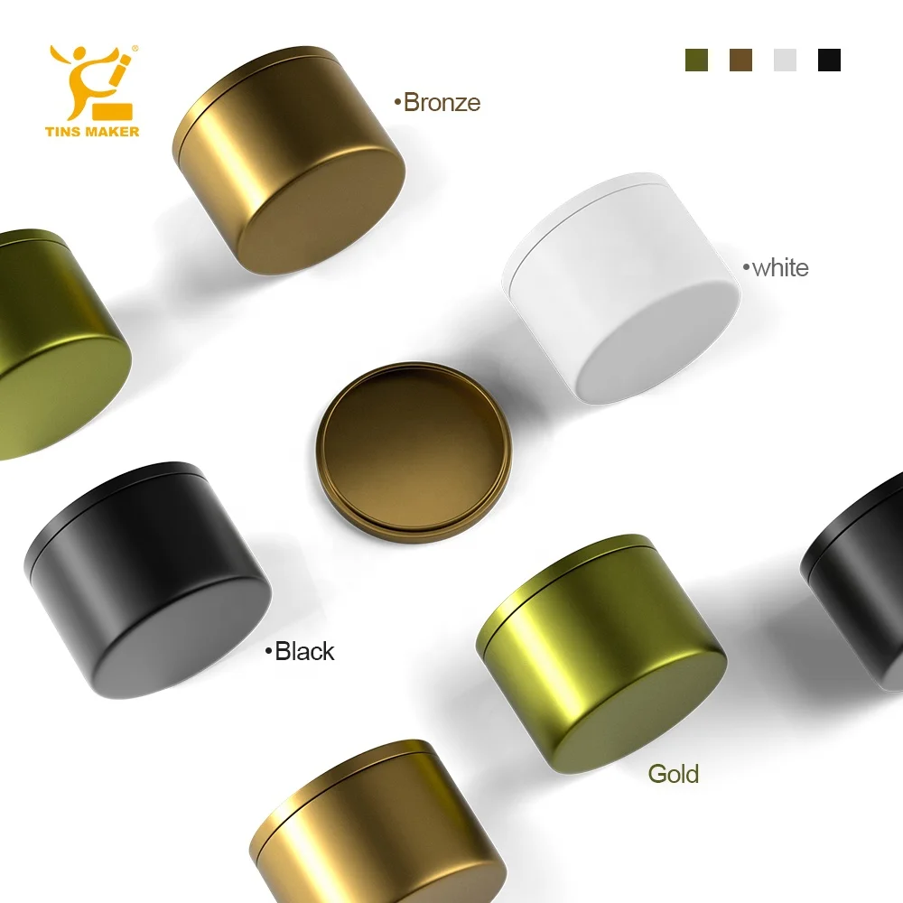 Wholesale Seamless 4Oz 8Oz White Black Gold Empty Soy Wax Home Decorative Metal Tin Can Round Candle Jar Gift Box Set