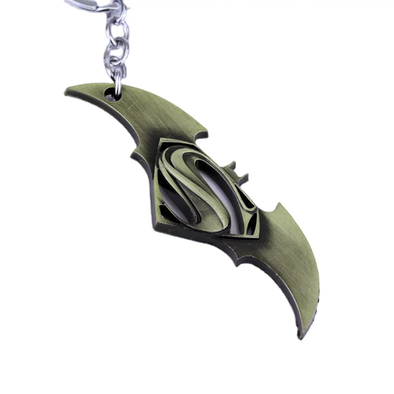 Metal Keychain Film Set Movie Props Gifts Multi-coloured Bat Man V Super Man Custom Logo Key Chain