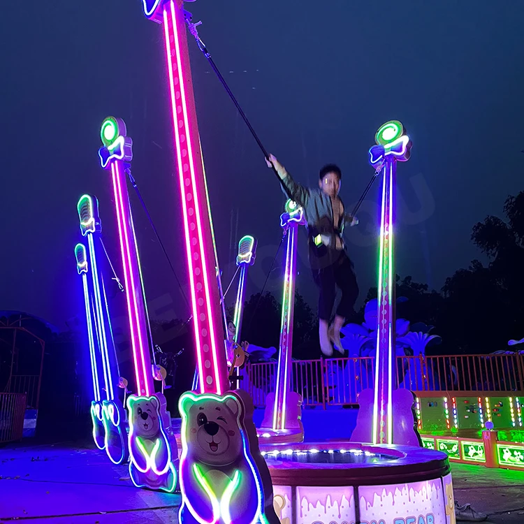 Factory professional bungee jumping trampoline commercial trampoline mobile kids game electric bungee bed