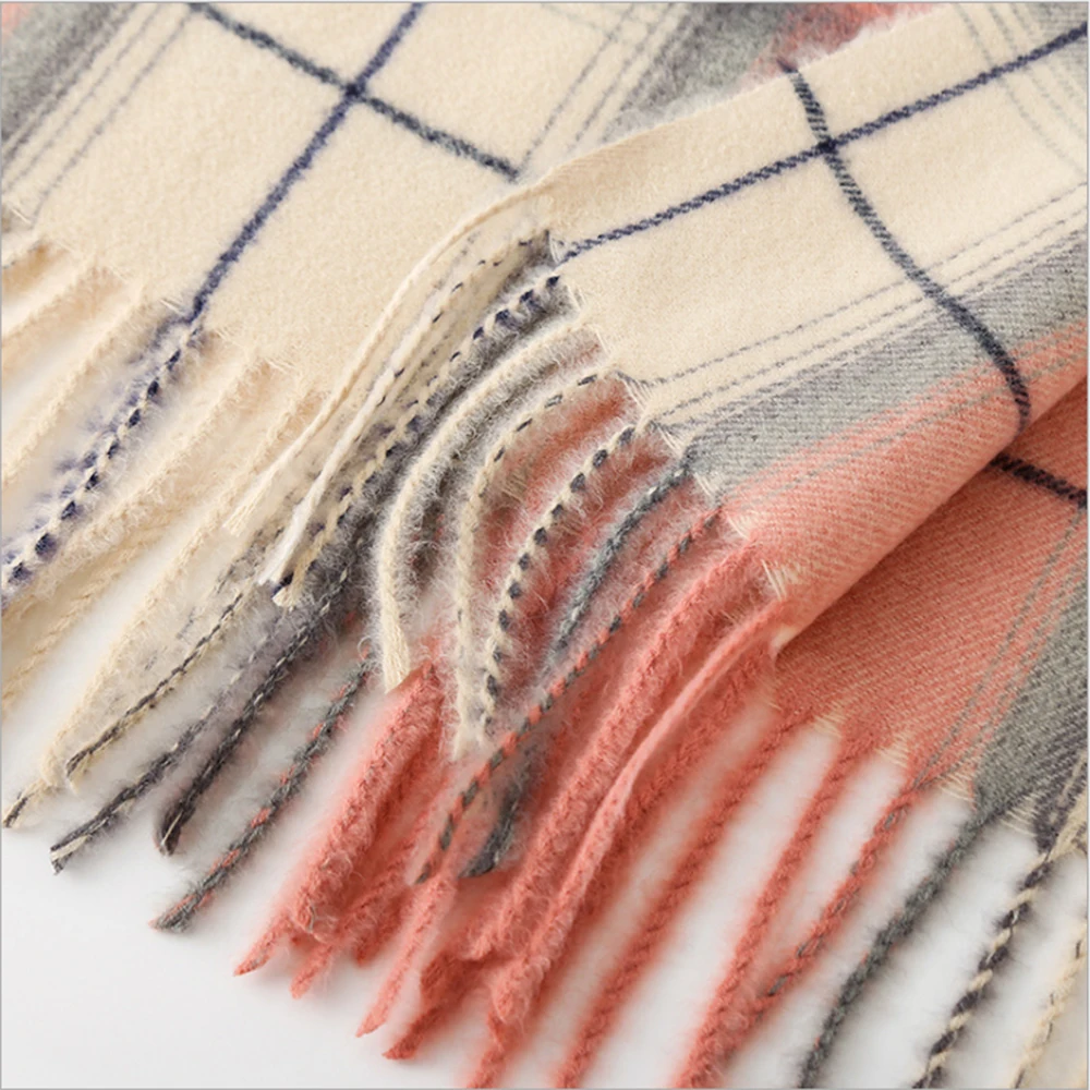 
High Quality Winter Acrylic Scarf Women Fashion Warm Pashmina Scarf Big Size Scarves 