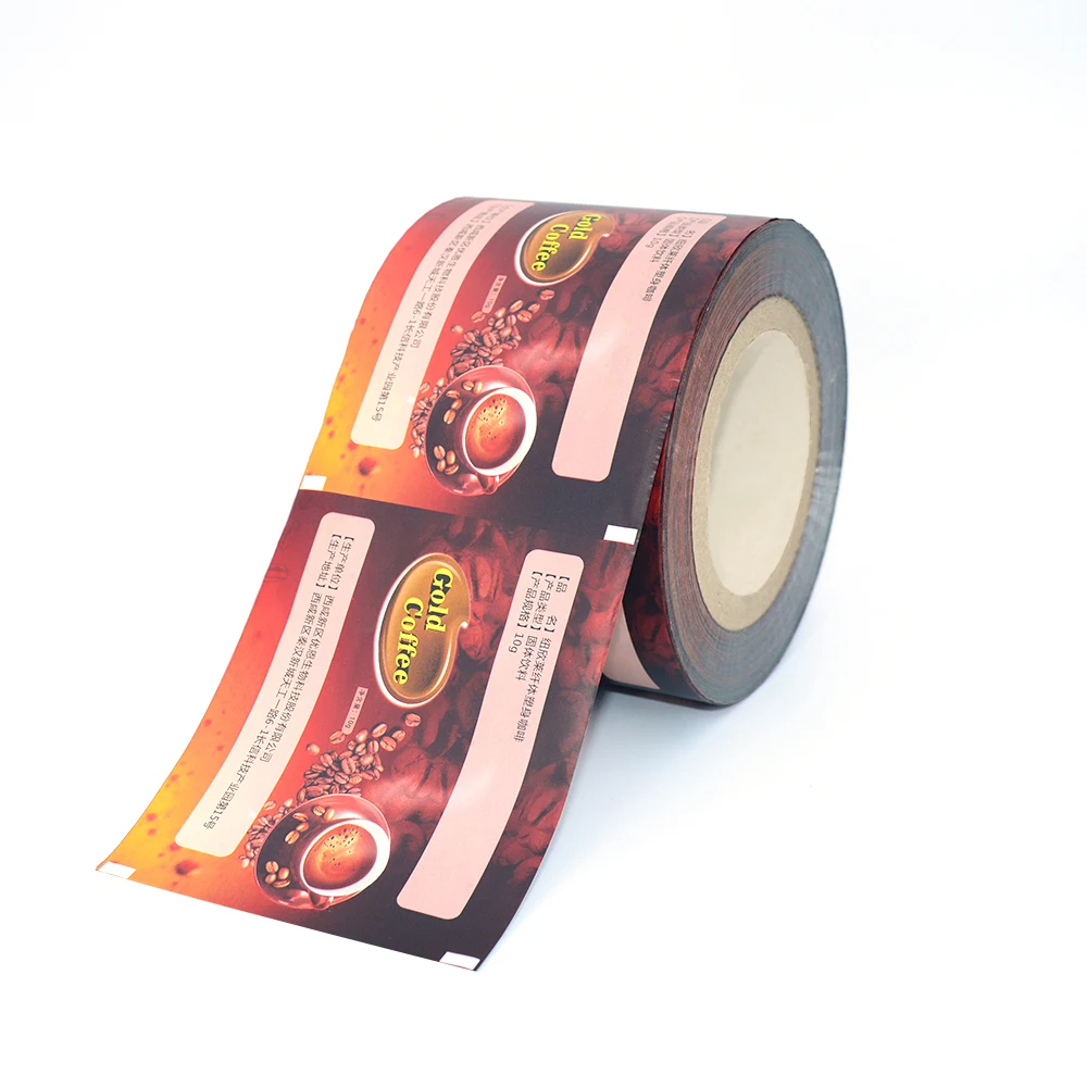 Global Supply Chain Custom Printed Coffee Mini Bags Pet Aluminum Film Roll For Coffee Packaging With Personal Logo