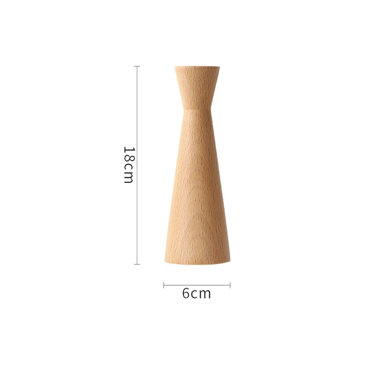
Manufacturers Wholesale Hot Sale Table Wooden Candlestick Holder 