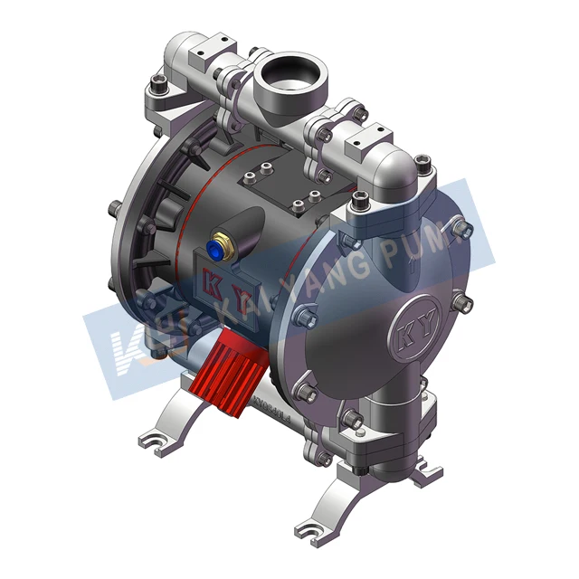 Alkali Resistant High Temperature Stainless Steel 304 Pneumatic Double Diaphragm Pump Wide Flow Range