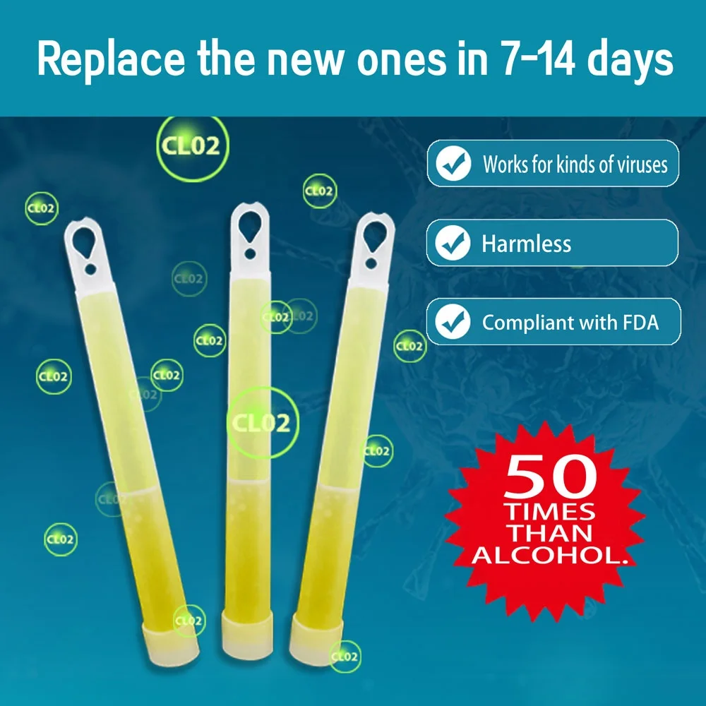 
Sanitizer Deodorant Air Sterilizer Disinfecting Desinfectante ClO2 Stick Virus Blocker Chlorine Dioxide ClO2 Stick 