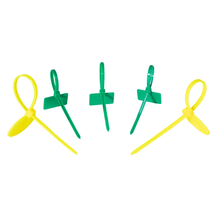 Self locking convenient flexible multi color plastic heavy resistant cable tie tag