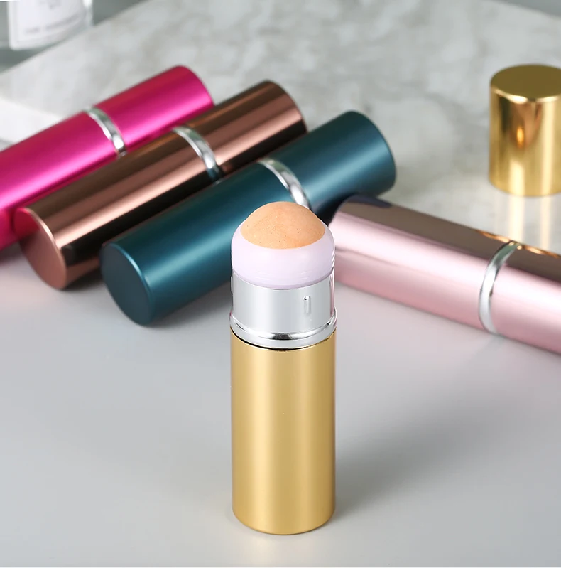 Natural Lava Volcanic Stone Oil-absorbing Portable Facial Volcanic Oil Absorbing Ball Roller With Sponge