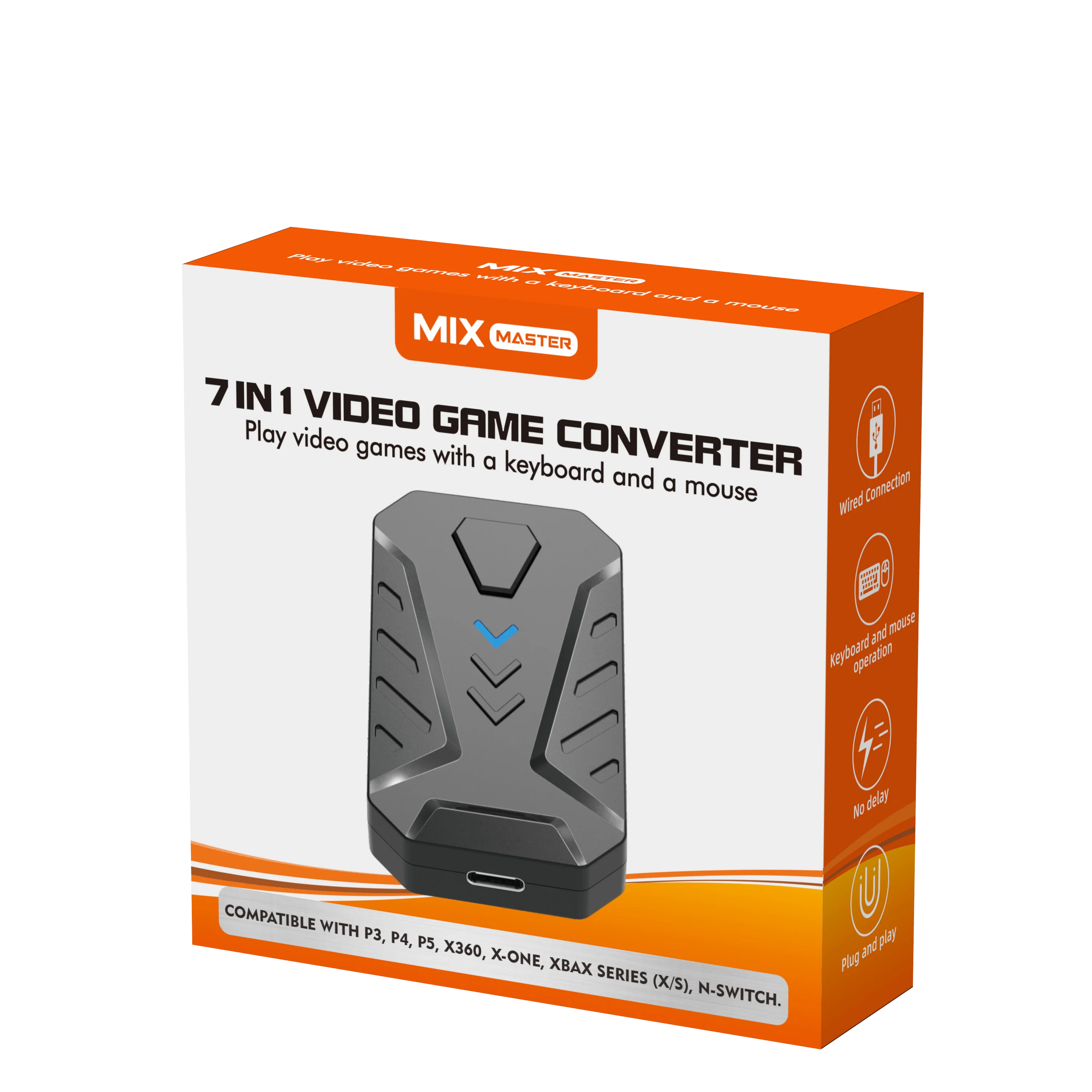 Mix Master 7 in 1 video game consoles with super console x stick gaming one-handed keyboard