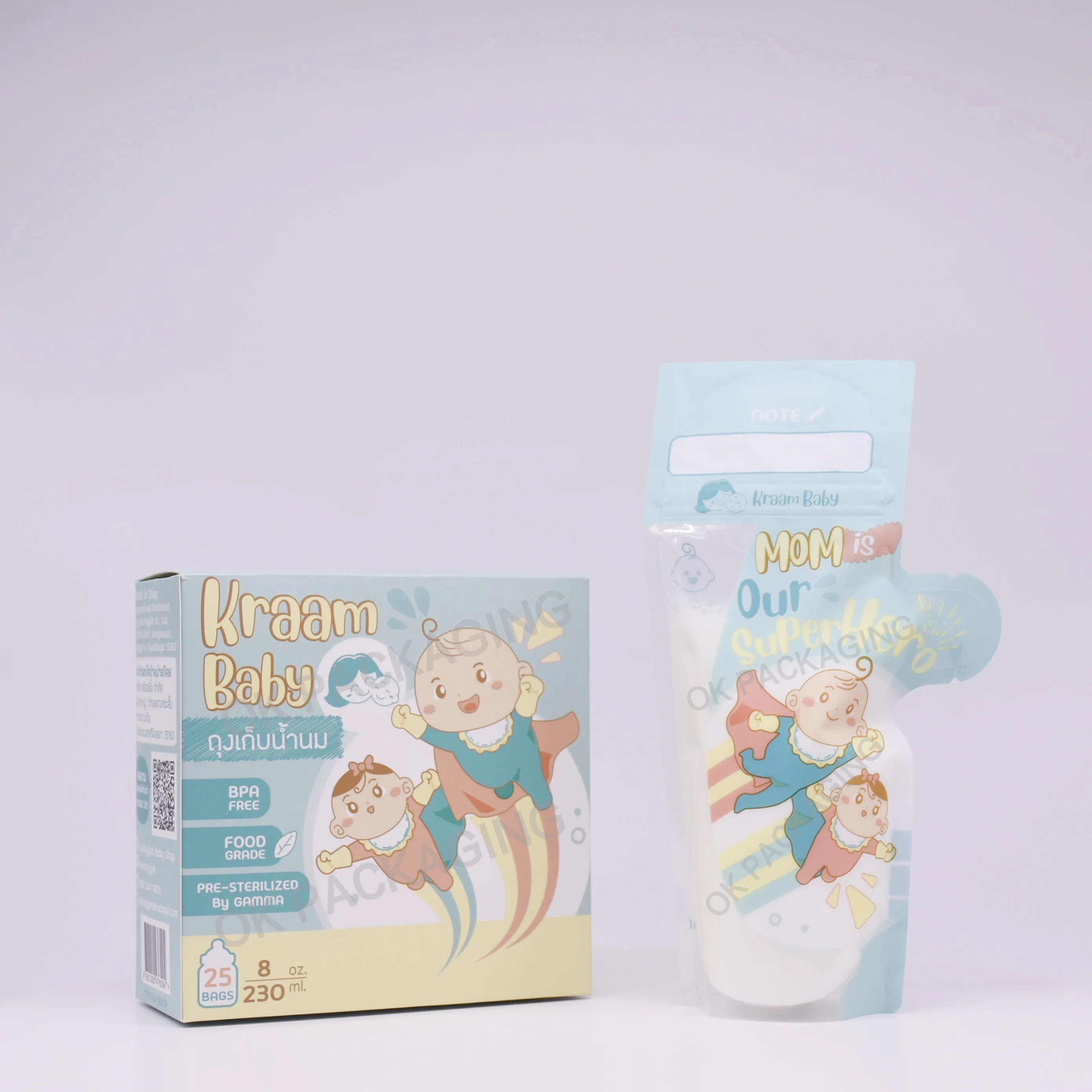 Индивидуальный пакет для грудного молока 100 мл 180 мл 200 мл PBA бесплатно