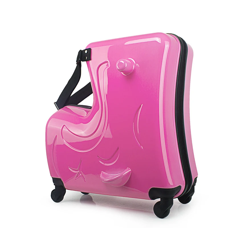 OEM Customized Children Cartoon PC Travel Trolley Bags Kids Luggage Sets Ride On Luggage Suitcase For Kids