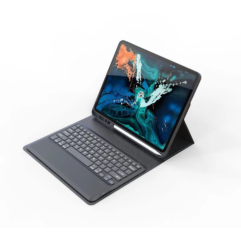 Для ipad pro 12,9 дюймов беспроводная клавиатура кожаный чехол Bluetooth планшет Беспроводная Клавиатура Защитный чехол