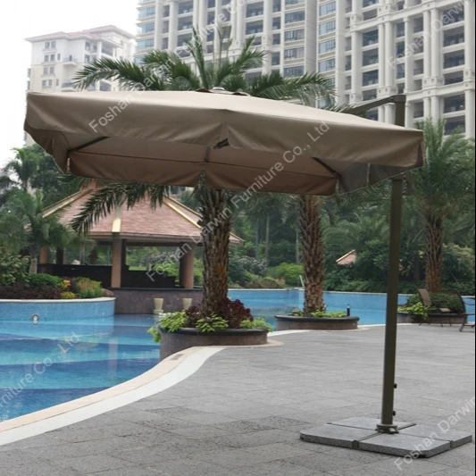 Modern factory garden furniture outdoor aluminum sun umbrella for swimming pool side parasol