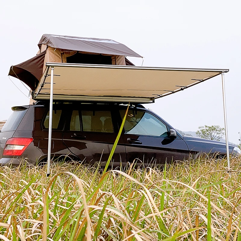 CLM Heavy Duty Outdoor Camping Vehicle Awning Rooftop Retractable 4wd 4x4 Car Side Awning for Jeep/SUV/Truck/Van