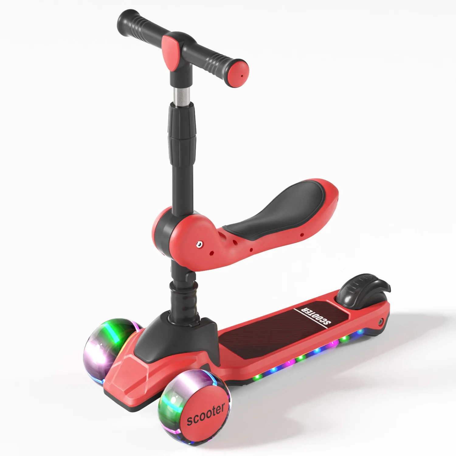 High Quality Best Sale Cheap Children Scooter Baby Outdoor 3 Three Wheels 2 In 1 Toys Folding Kids kick Scooters Foot Scooters