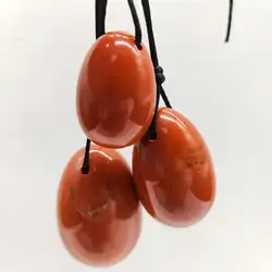 Wholesale Gia Certified Excellent Hand Polished Natural Jade Red Jesper Yoni Eggs For Vaginal Exercise