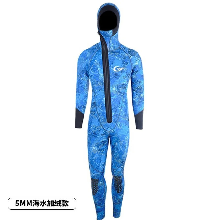Погружения traje de buceo 5 мм цельнокроеная теплая антифрикционным материалом неопрен водолазный костюм унисекс гидрокостюм для