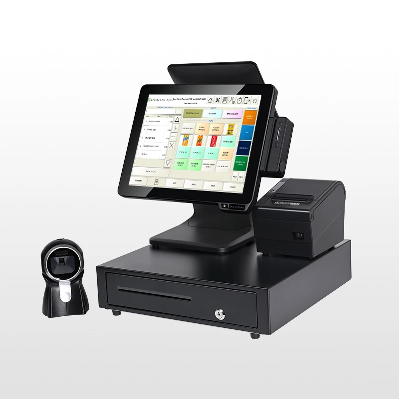 Factory made the latest 15 inch capacitive touch screen all in one  pos systems for store