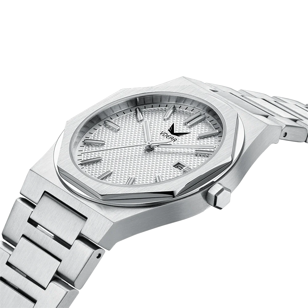 Classic Simple Lattice Pattern Dial Luminous Hands 316 Stainless Steel Luxury Gold Mens Watch Manufacture Montre
