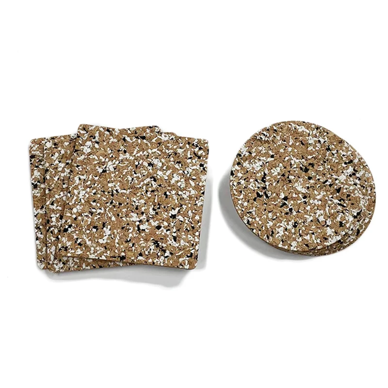 New Design Wedding Farmhouse Kitchen Table Mat Decor Multi Color Natural Wooden Round Cork Coasters for Drinks