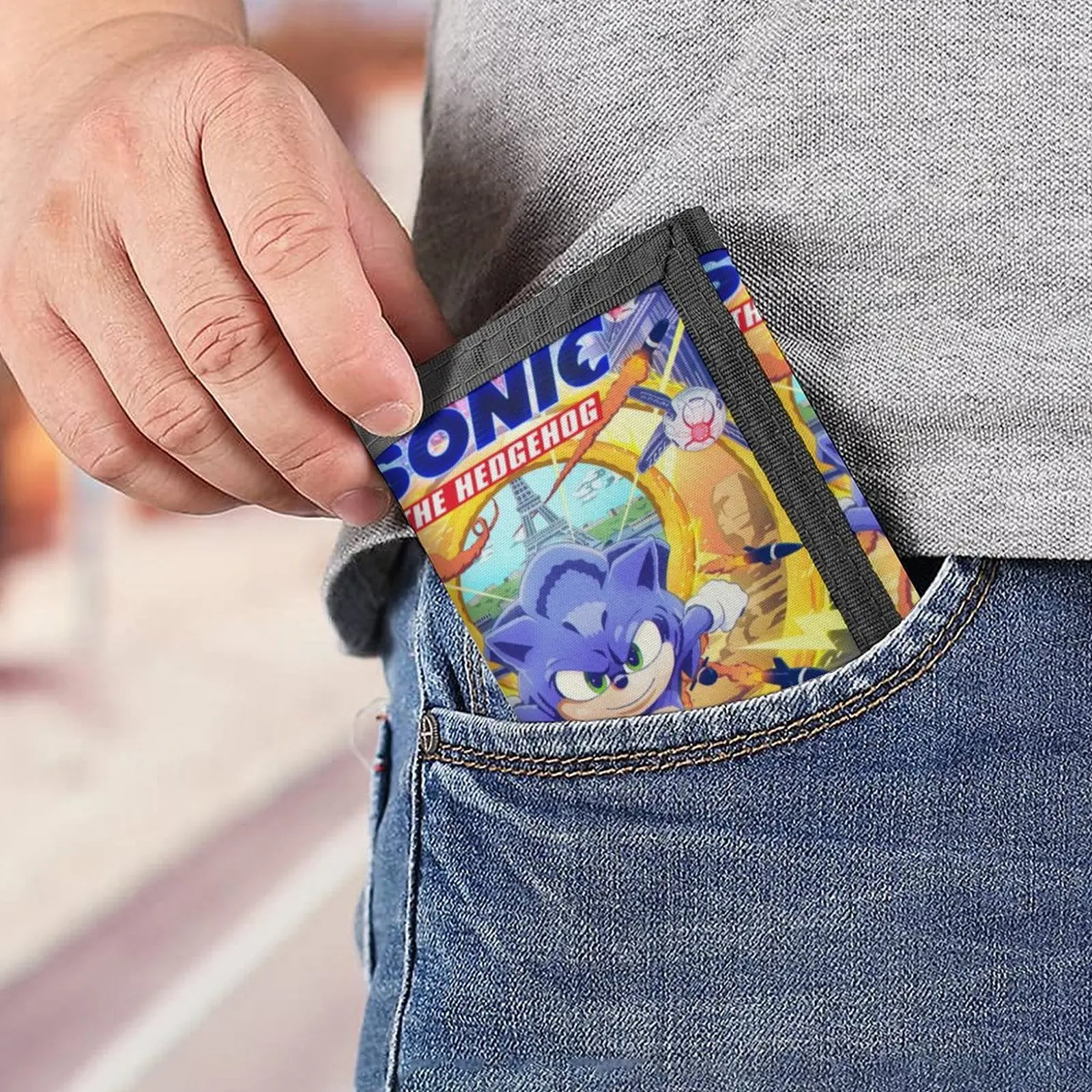 2022  hedgehog Sonic Kids  Girls Boys  Wallets  Zipper Coin Pocket Card Holder  Purse