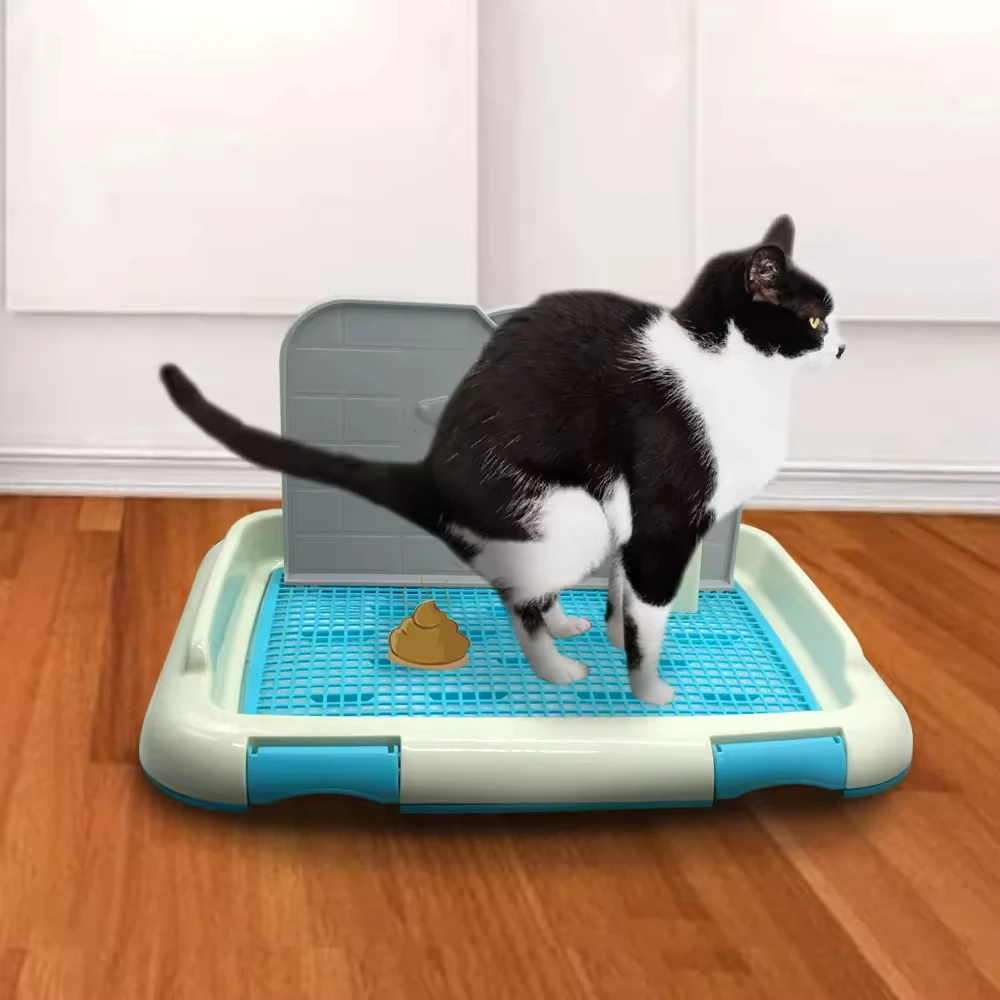 MMG Eco Friendly Pet Dog Toilet Dog Puppy Potty Training Tray Indoor Pet Dog Toilet With Anti-Splash Fence