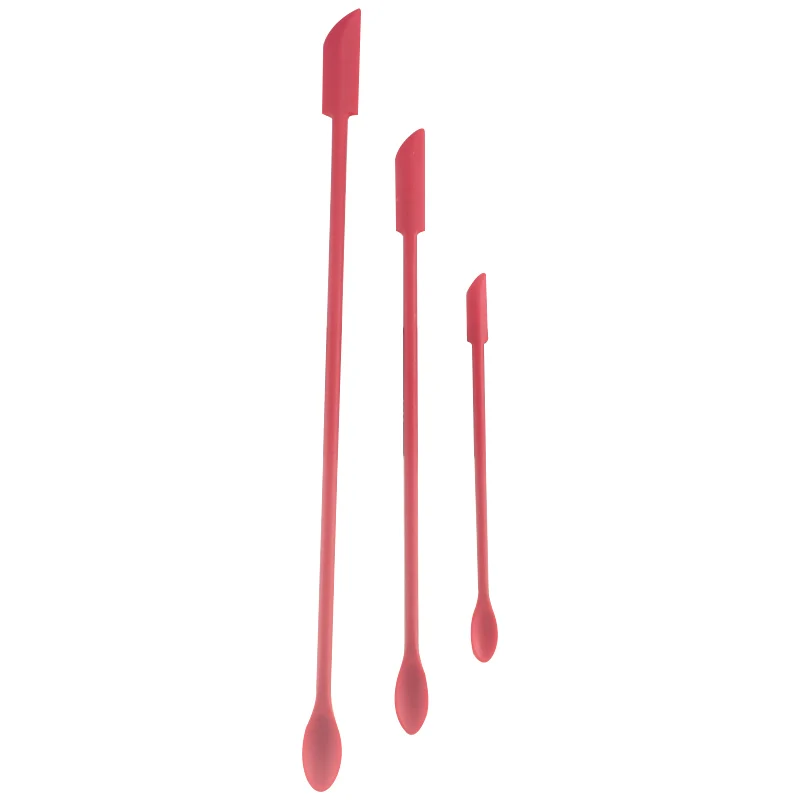 Food Grade Baking Tool Set 3 Pcs Mini Long Silicone Spatula Spoon Set For Kitchen Accessories