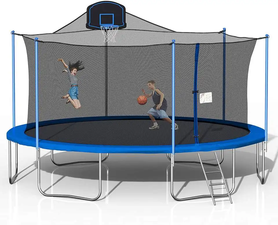 IUNNDS Manufacturer 10ft Child Round Trampolines Outdoor Jumping with Safety Net