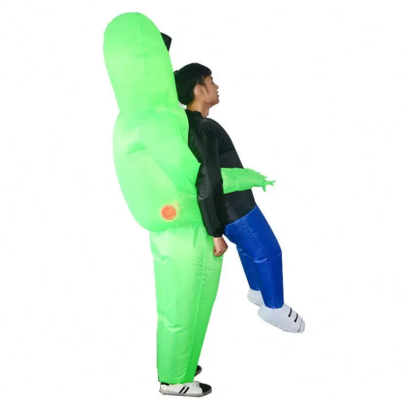 Funny cosplay  Fanny shiny green happy party adult decoration Alien  inflatable Halloween Christmas costume