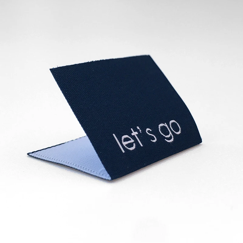 Custom Personalised Fabric Small OEKO-TEX Garment Hemtags Damask Inner Neck Sleeve Tags Woven Hem Labels