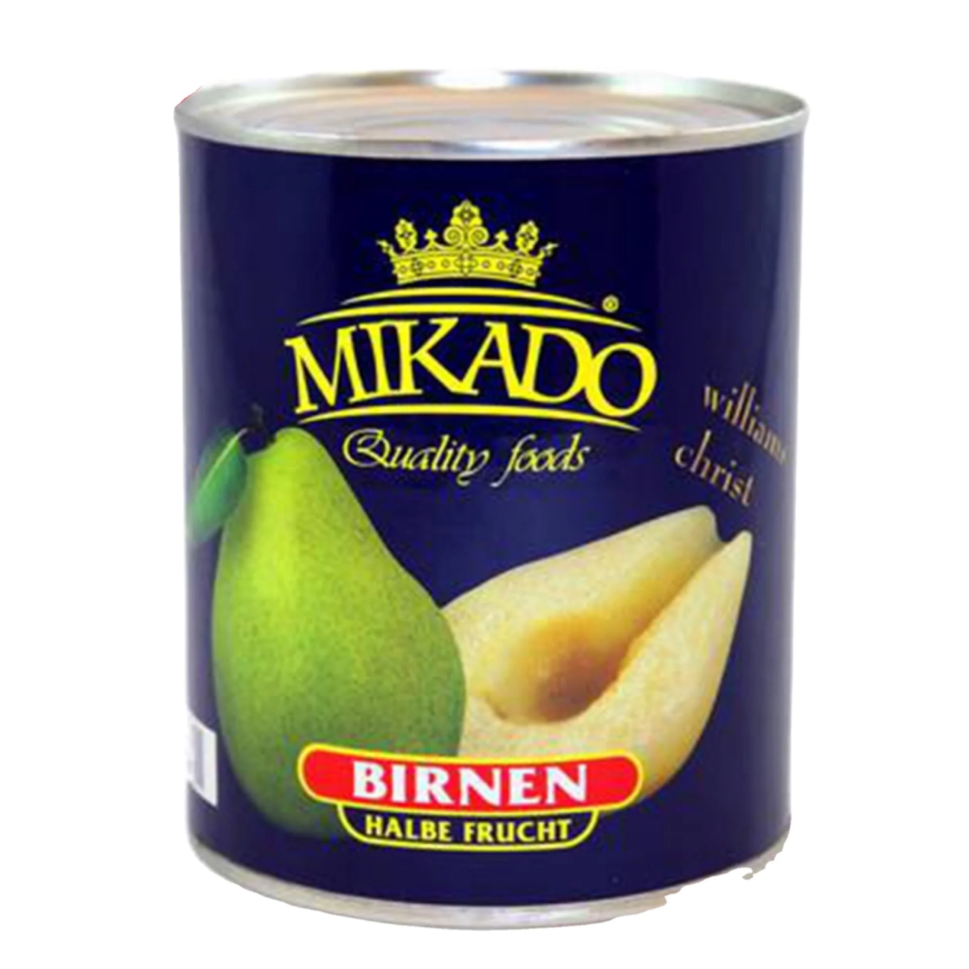 Fresh pack Mikado canned food canned bartllet pear halves slices cubes  in light syrup or in pear juice