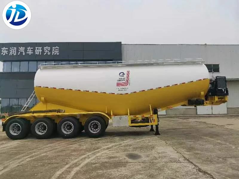 Dry Bulk Cement Tank Trailer Powder Material Tanker with Air Compressor Commercial Truck Semi-Trailer