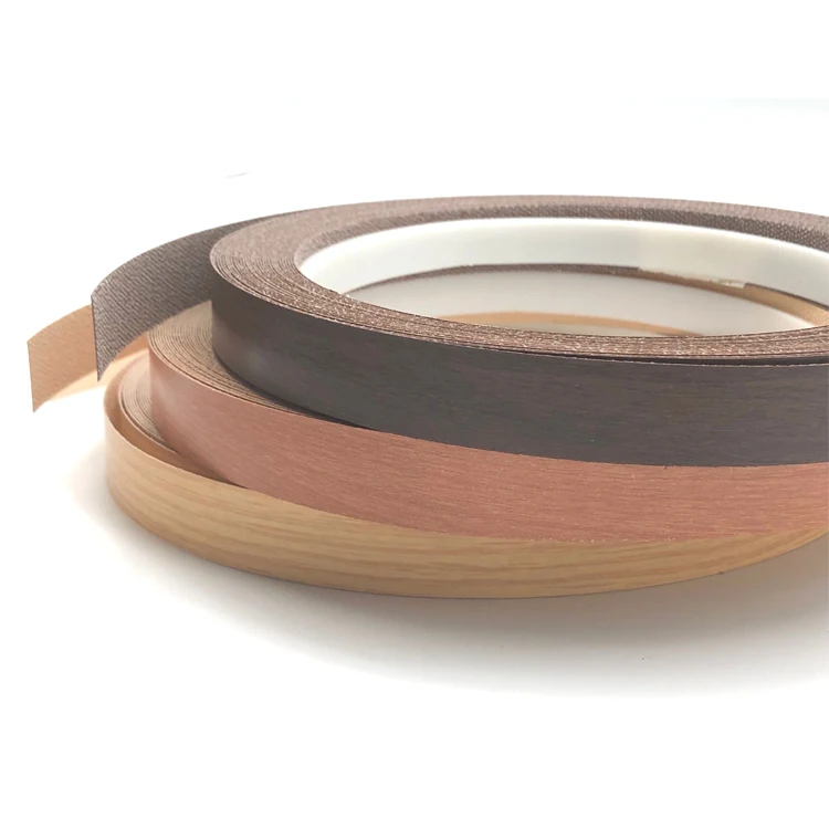 Selfadhesive Furniture 2mm Preglued Wood Grain Melamine Edge Banding Shanghai With Glue