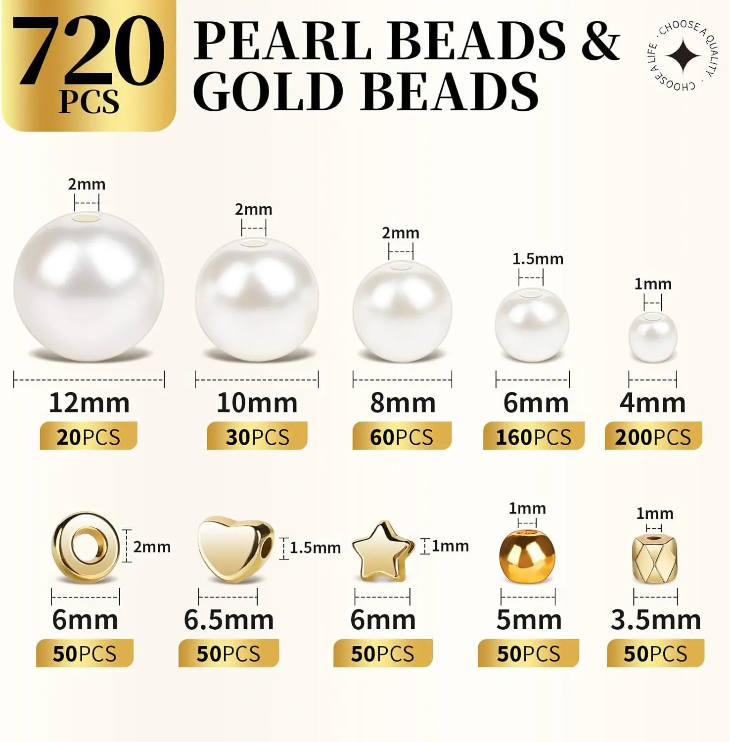 DIY Bracelet 720 Pcs CCB Acrylic Pearl Star Heart Charm Beaded Bracelets For Girls Making Kit DIY Jewelry Supplier