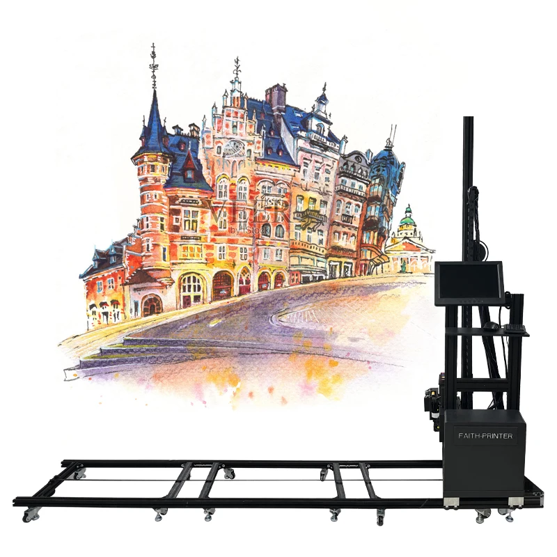 Faith Automatic Wall floor 3D Printer Robot wall printer painting machine price for 3d print wall machine inkjet printer