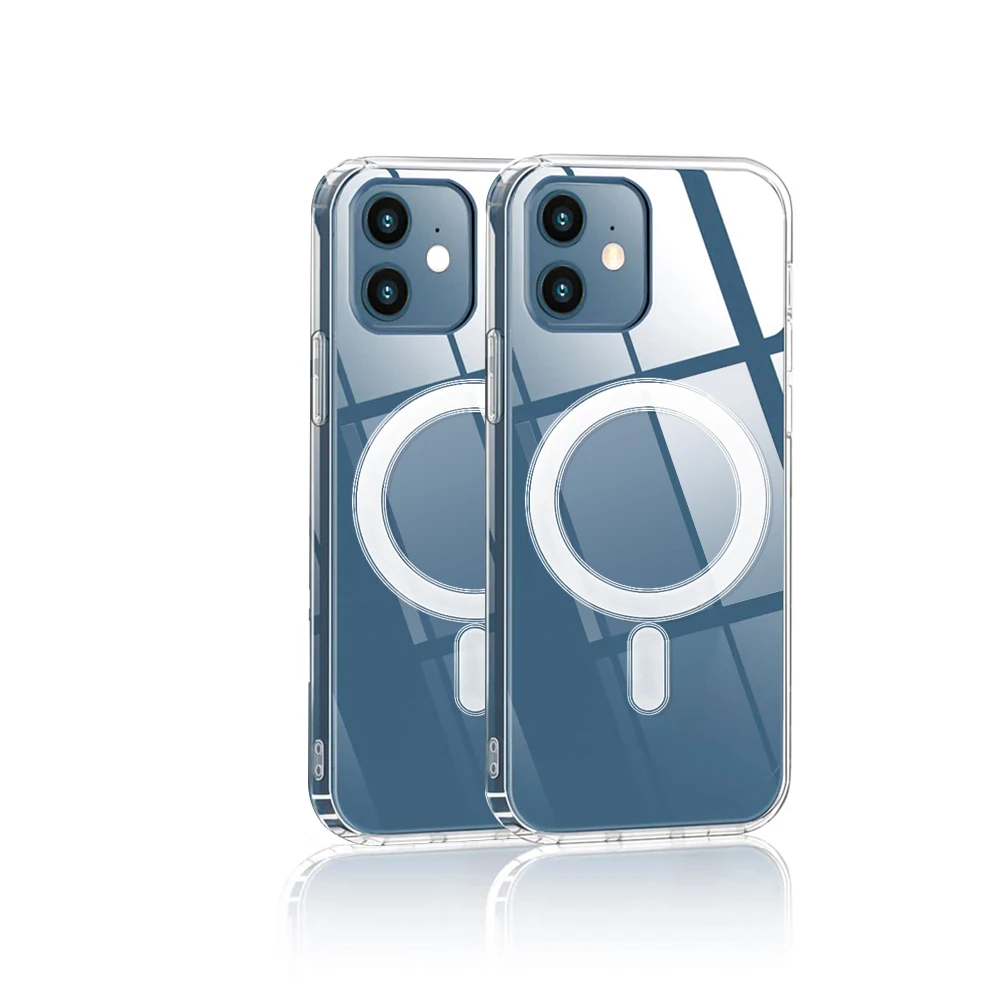  Прозрачный чехол для iPhone 12 силиконовый Магнитный противоударные мягкие прозрачные магнитные чехлы телефонов магнитный
