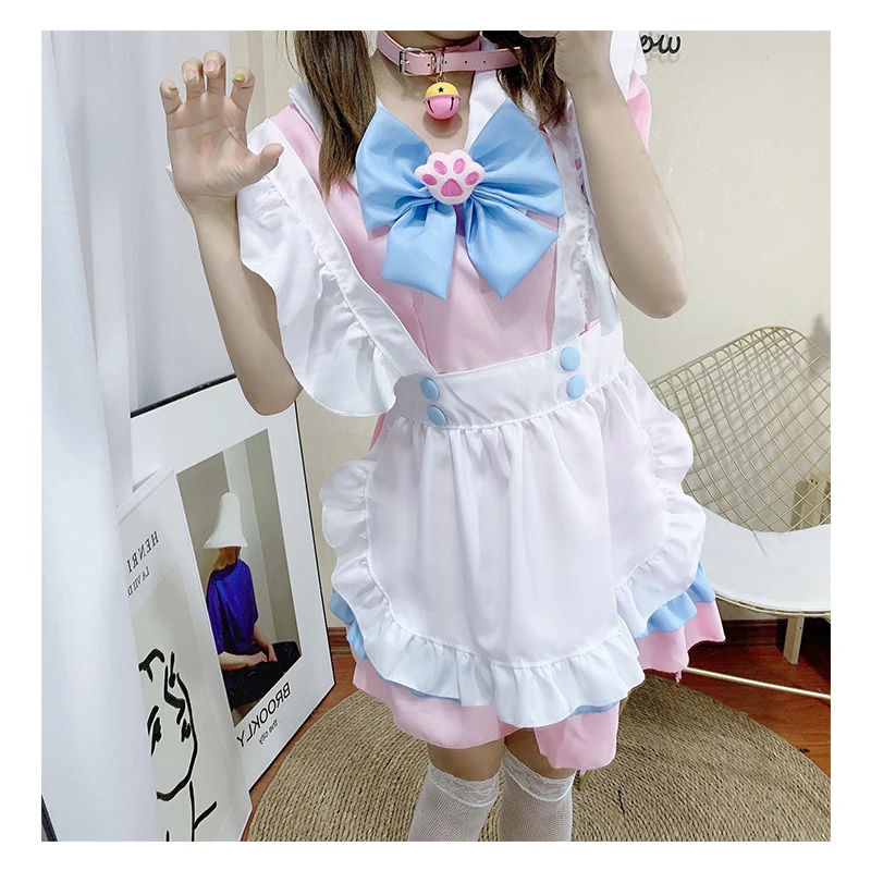cat Bow lovely lolita for women maid outfit dress cosplay costume anime