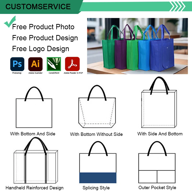 Grocery Promotional Bags Customized Reusable Non Woven Shopping Bag Non Woven Bag with Logo
