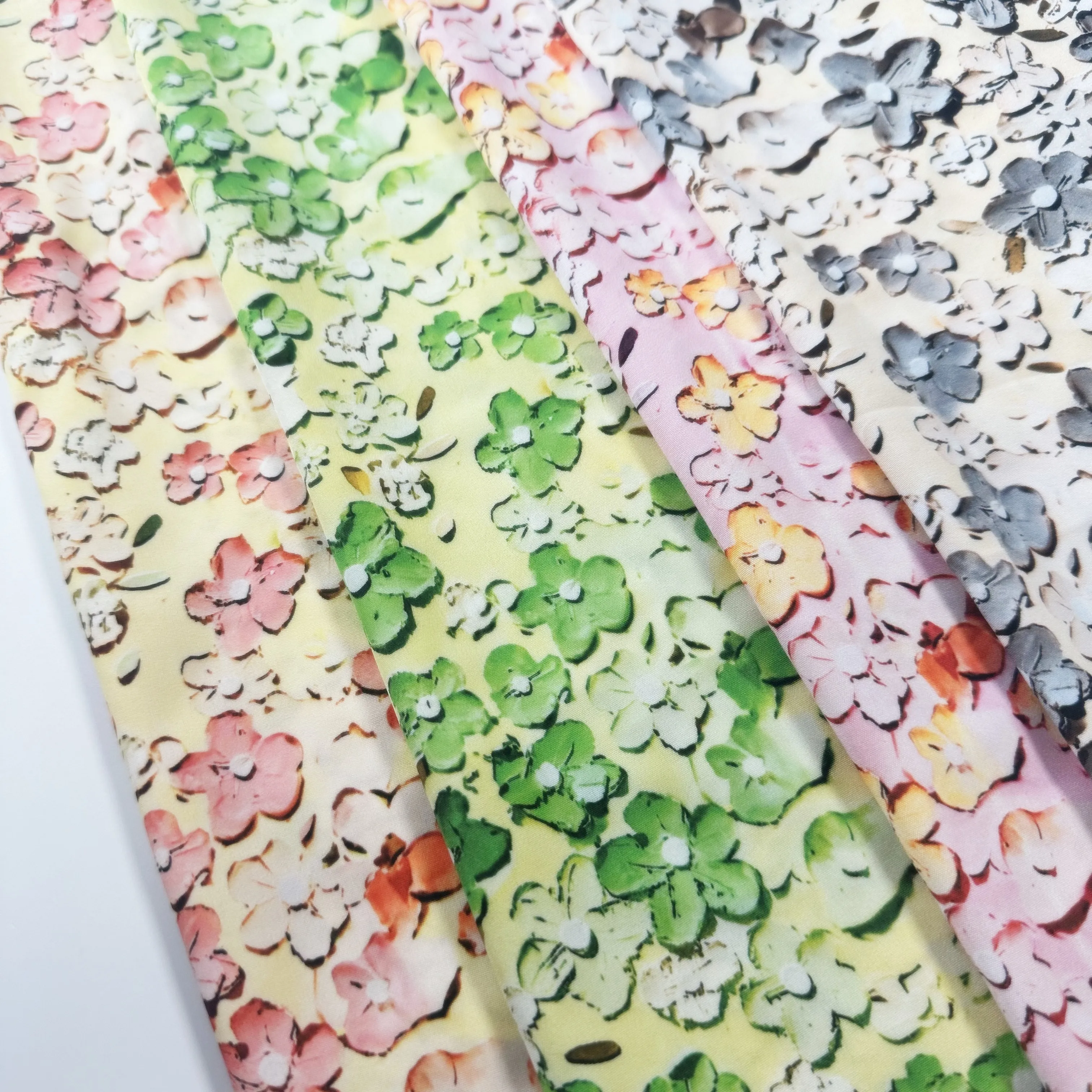 New fashion 100 rayon fabric customized floral 5D digital printed viscose poplin plain rayon woven fabric for dress