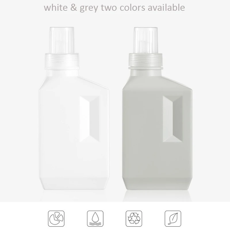 2019 Wholesale  400ml 600ml 1000ml HDPE empty plastic liquid laundry detergent Washing bottle with screw cap