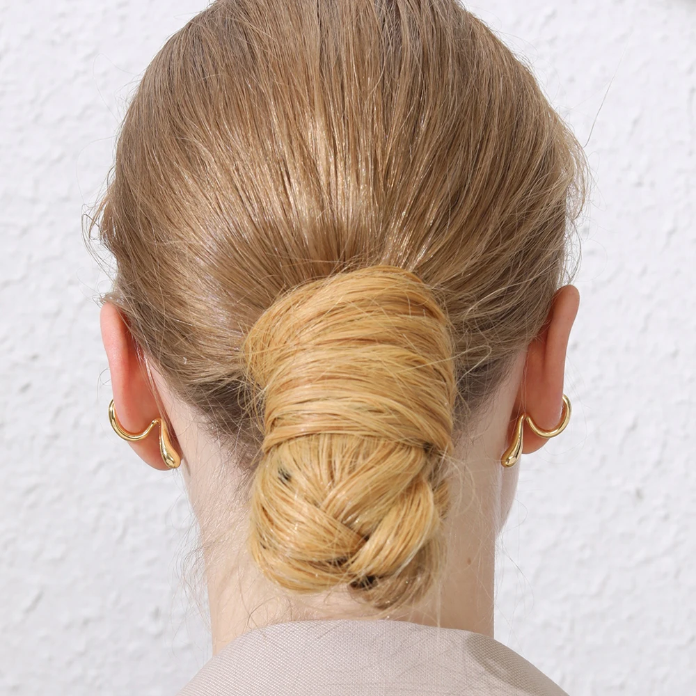 Environmental Brass Ear Clip on Earrings High Quality 18K Gold Plated  Minimalist Jewelry For Women Gift Party E191078