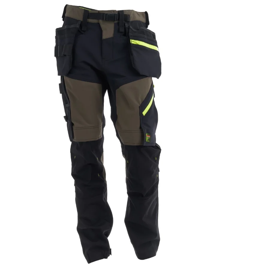 Mens Work Construction Working Pants Multi Pockets Wear Resistant Worker Mechanic Cargo Pants