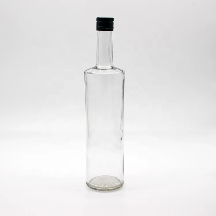 Wholesale Stocked 750ml Dark Green Clear Antique Green Square Round Olive Oil Cooking Glass Bottles