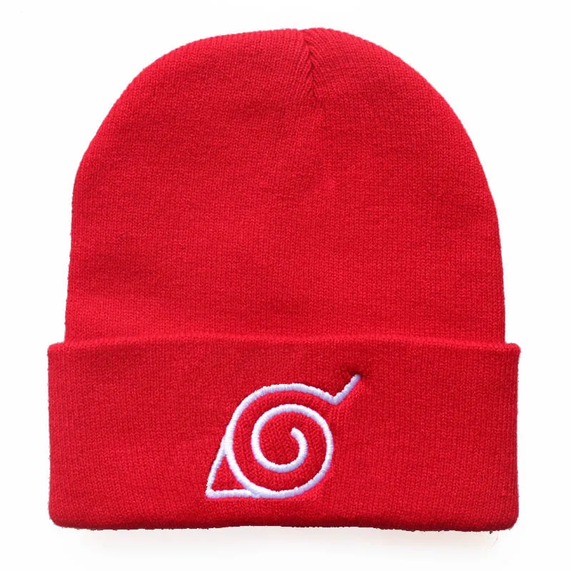 Fitspi Beanies Women Autumn Winter Warm Hat Anime Akatsuki Cosplay Embroidery Caps Men Knitted Bonnet Unisex Dropshipping