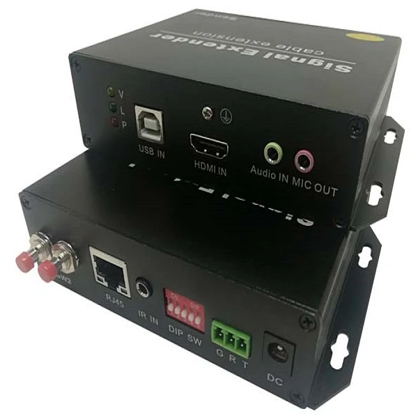 
IPHE-125UAS New HDMI USB2.0 Over IP Transmitter Receiver Bidirectional RS-232 IR Control 4K 125M RJ45 HDMI KVM Extender 