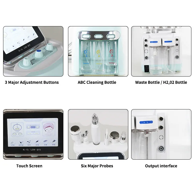 customizable 5th generation spray gun h2o2 face oxygen hydrate clean facial machine