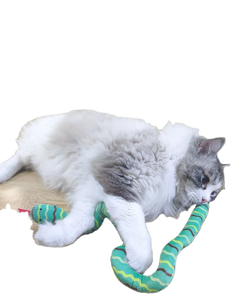 Pet Toys For Cats Contain Snake Design Plush Cat Toy