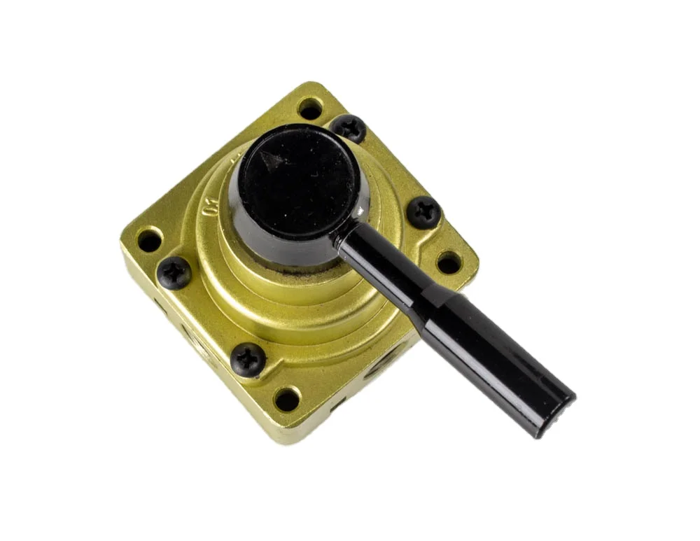High Quality Best Price HV400-03 4 Port Hand Valve Rotation Pull 3/8' Pneumatic Manual Control Rotary Lever Switch air Factory