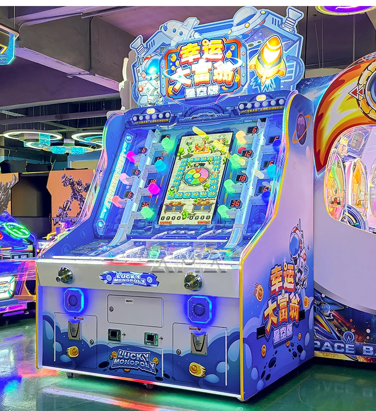 AMA Lucky Monopoly Simulator Lottery Carnival Arcade Game Machine Indoor Amusement Ticket Redemption Game Machine